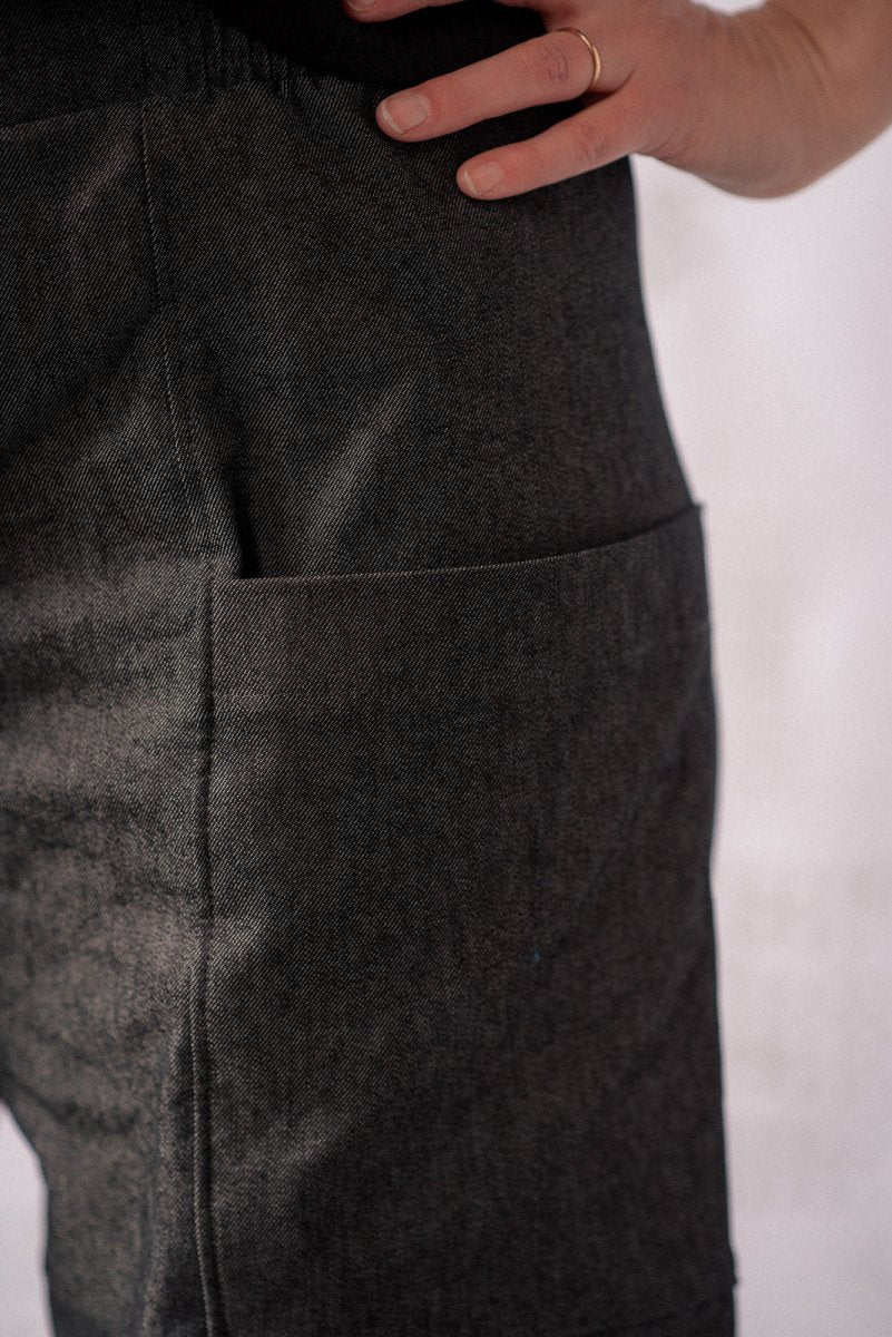 Smoking Lily Wren Work Pants - Stretch Denim (Black Wash) - Image 5