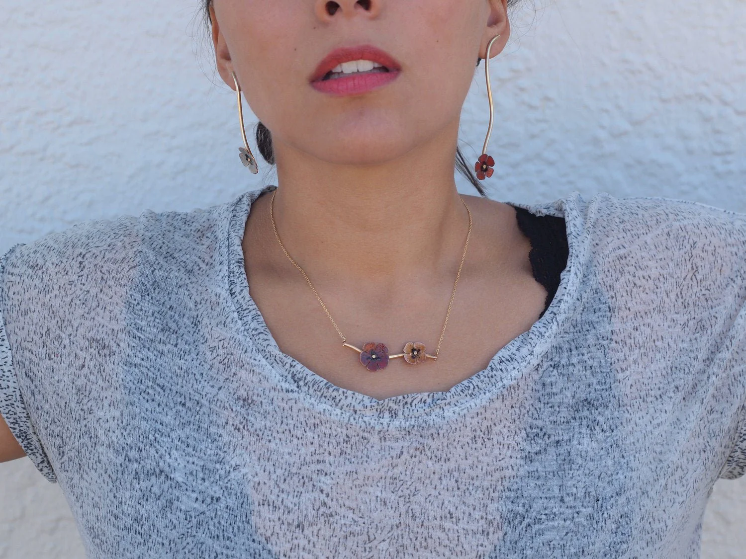 Sophie Kissin Double Unikko Necklace - Image 3
