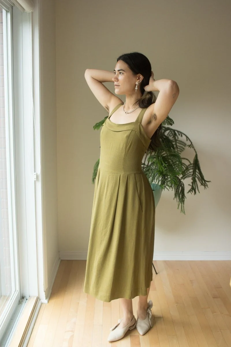 Birds of North America Thornbill Dress - Golden Moss (Online Exclusive)