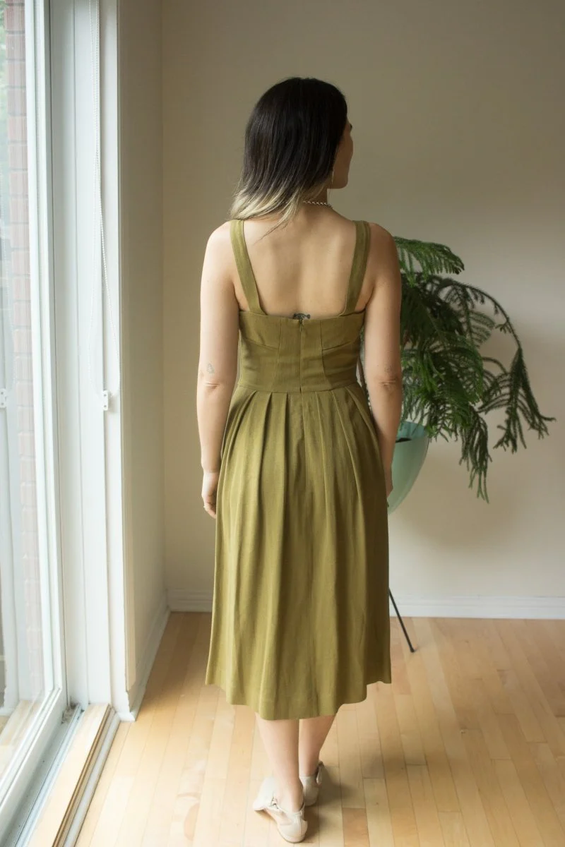 Birds of North America Thornbill Dress - Golden Moss (Online Exclusive) - Image 4