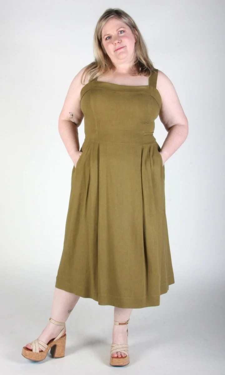 Birds of North America Thornbill Dress - Golden Moss (Online Exclusive) - Image 6