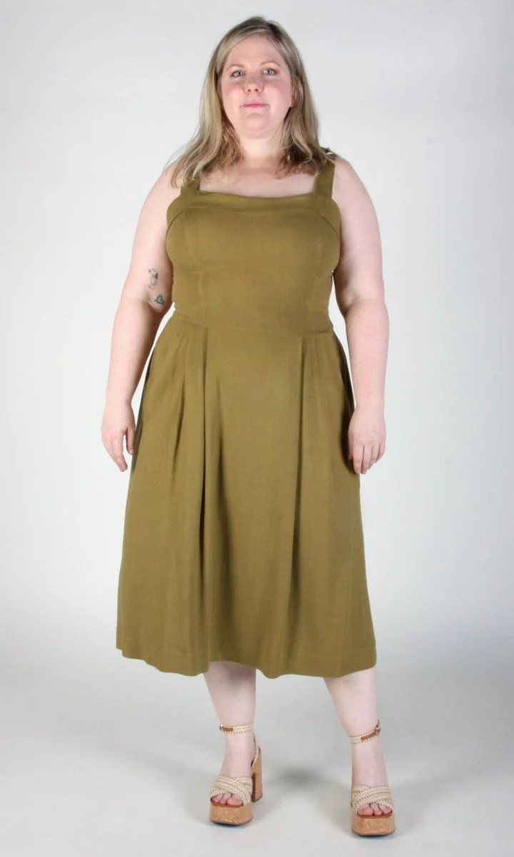 Birds of North America Thornbill Dress - Golden Moss (Online Exclusive) - Image 7