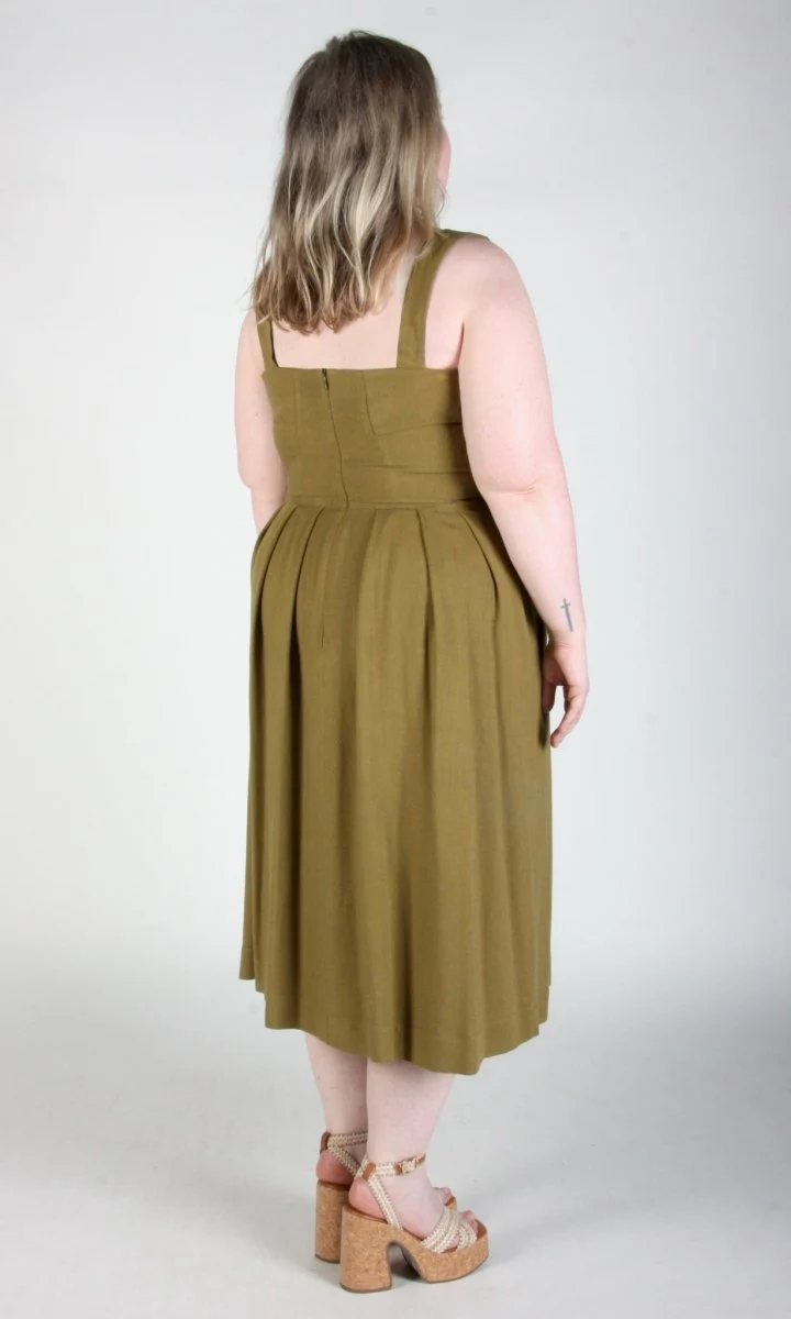 Birds of North America Thornbill Dress - Golden Moss (Online Exclusive) - Image 8