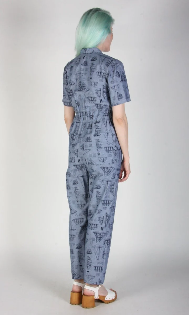 Birds of North America Twillick Jumpsuit - Nautical Chambray (Online Exclusive) - Image 10