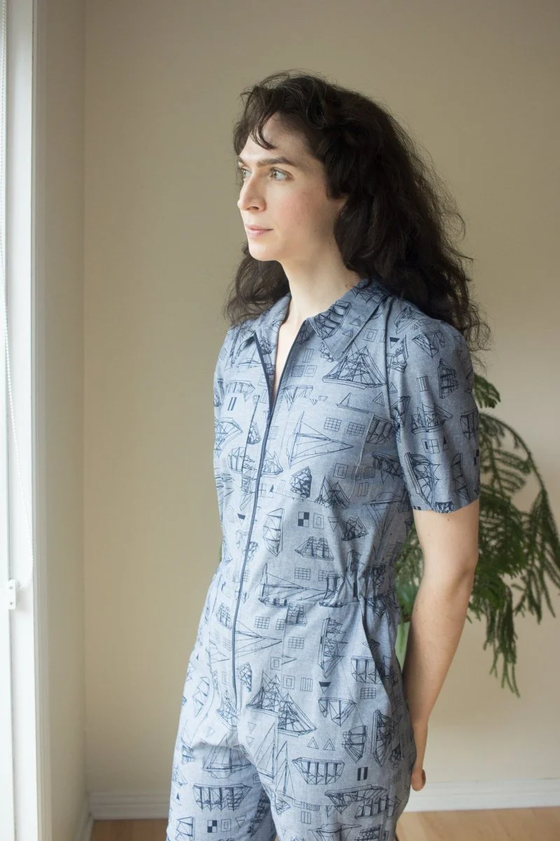 Birds of North America Twillick Jumpsuit - Nautical Chambray (Online Exclusive) - Image 3