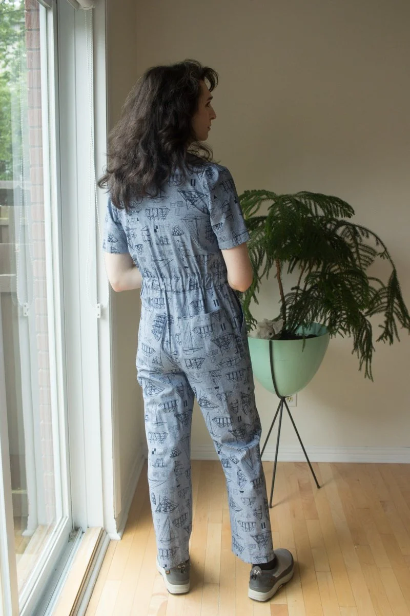Birds of North America Twillick Jumpsuit - Nautical Chambray (Online Exclusive) - Image 4