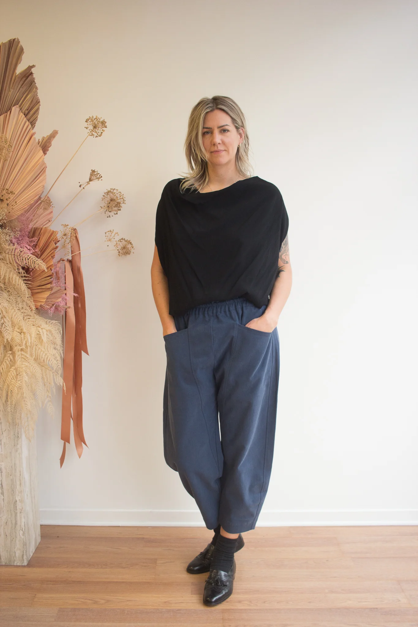 Meg Cowl Top (Black) - Image 8