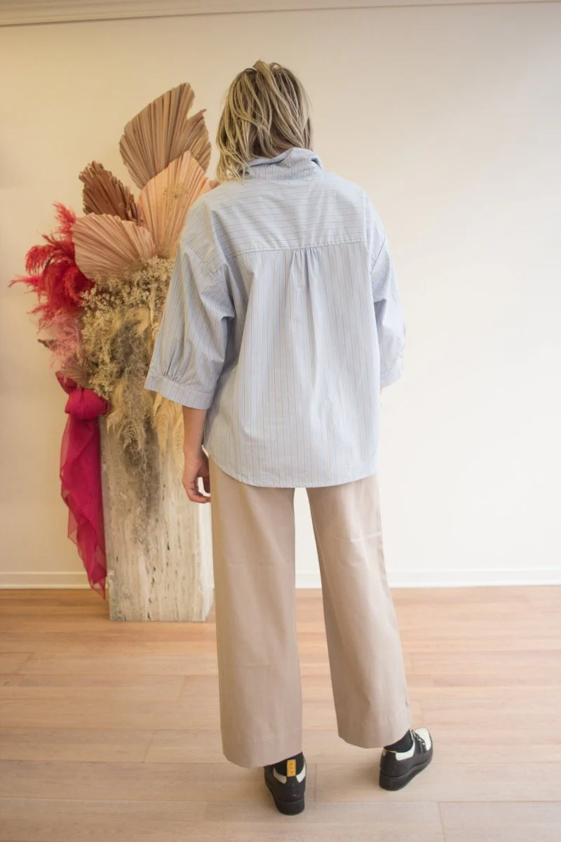 Valerie C. Loose Classic Pants (Beige) - Image 5