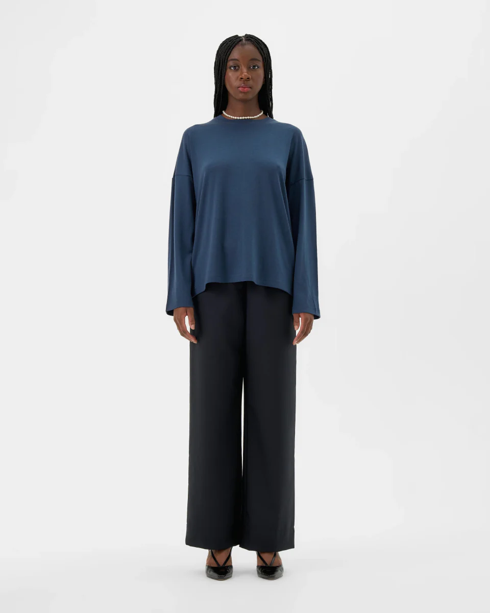 Valerie C. Loose Classic Pants (Dark Navy) - Image 5