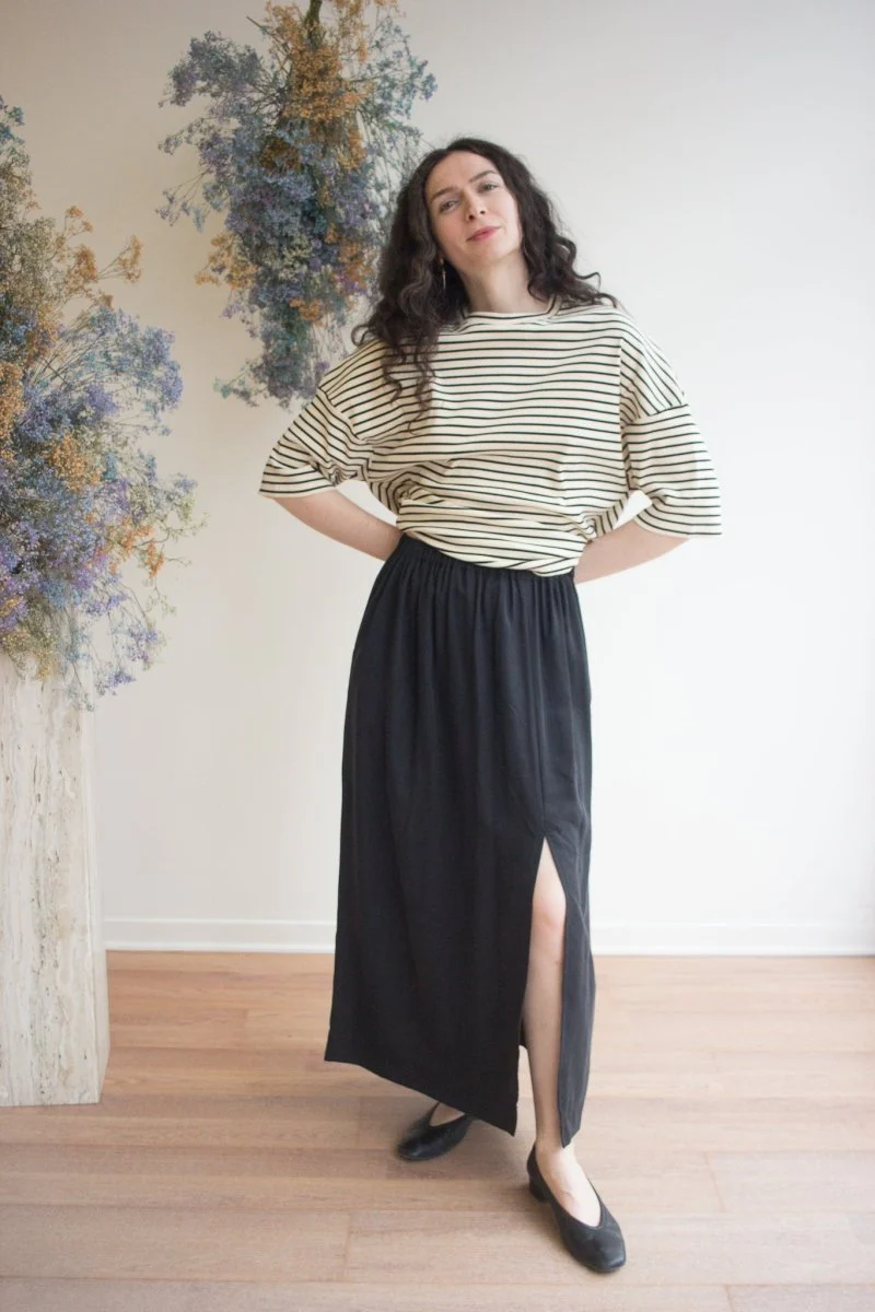 Odeyalo Systeme Oversized T-Shirt (Black and Cream) - Image 5