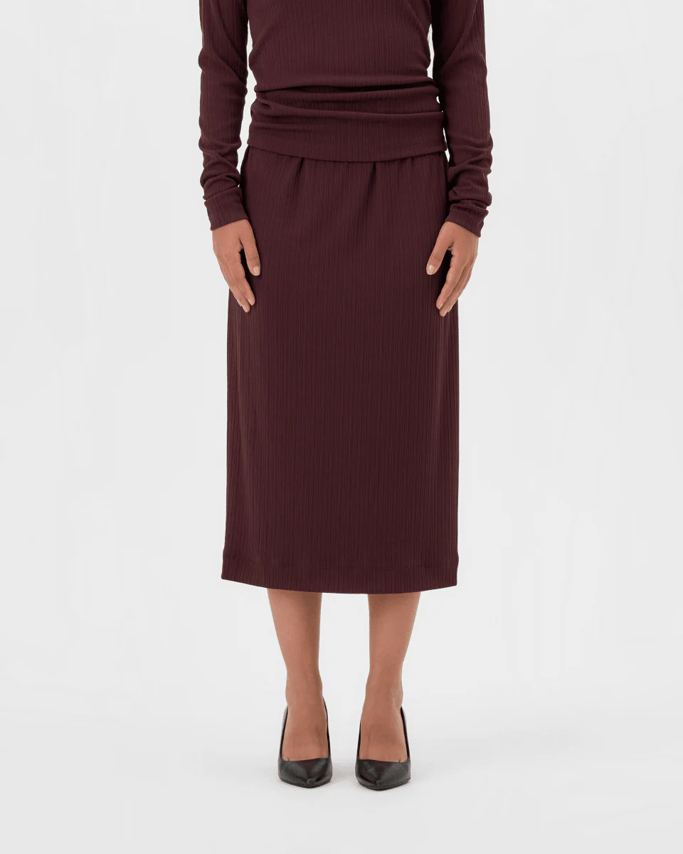 Valerie C. Midi Skirt (Cocoa) - Image 4
