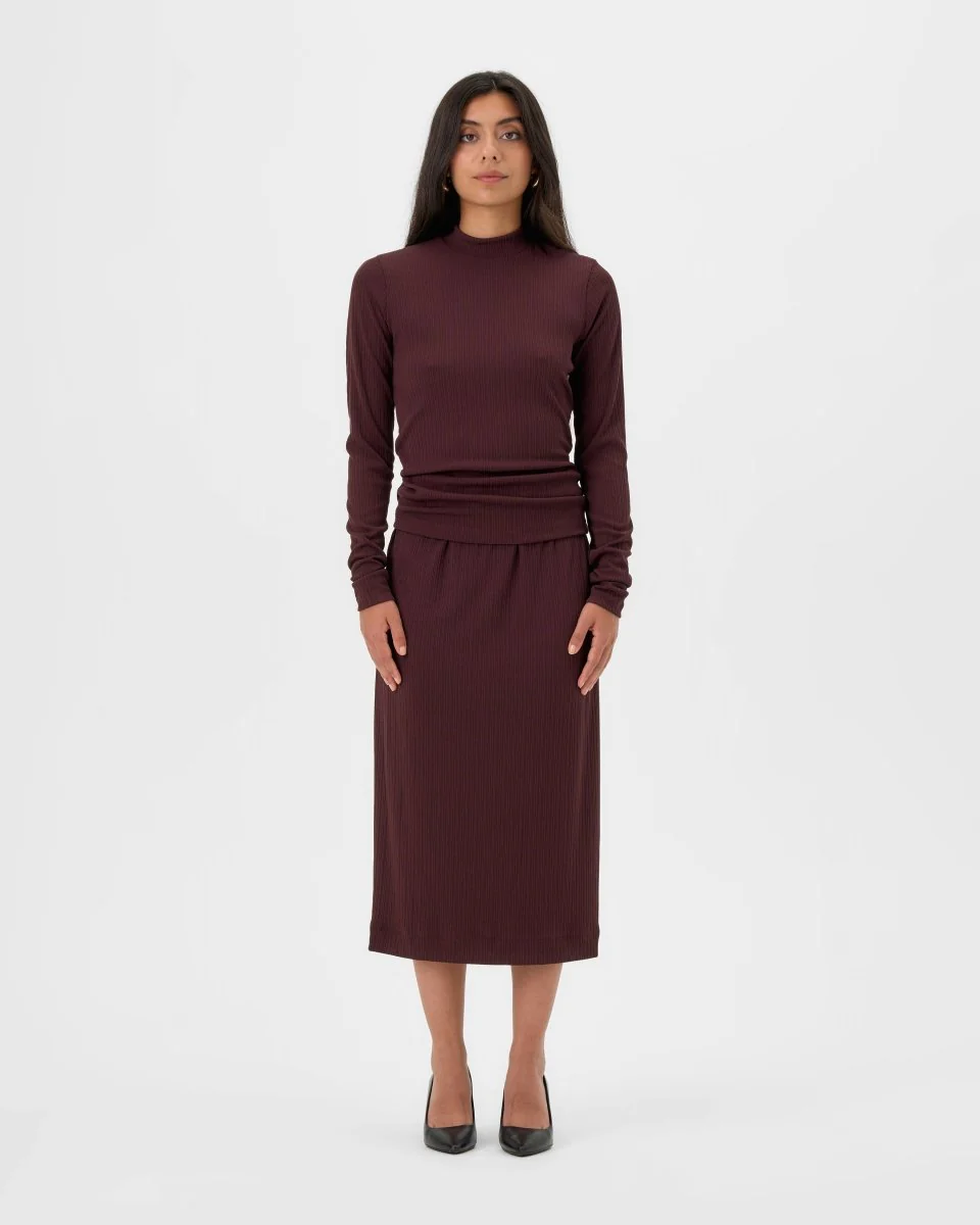 Valerie C. Midi Skirt (Cocoa) - Image 5