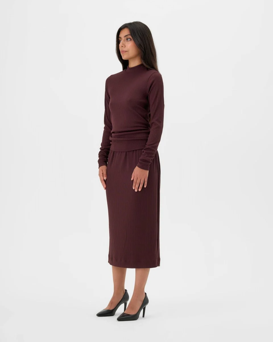 Valerie C. Midi Skirt (Cocoa) - Image 6