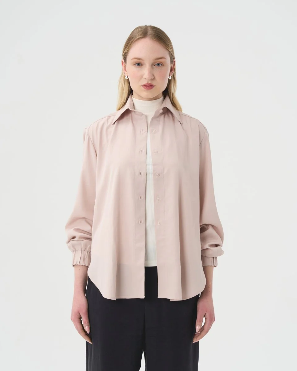 Valerie C. Oversized Shirt (White Pink) - Image 5