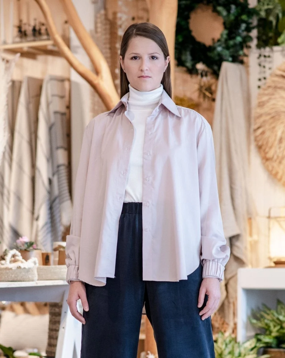 Valerie C. Oversized Shirt (White Pink) - Image 7