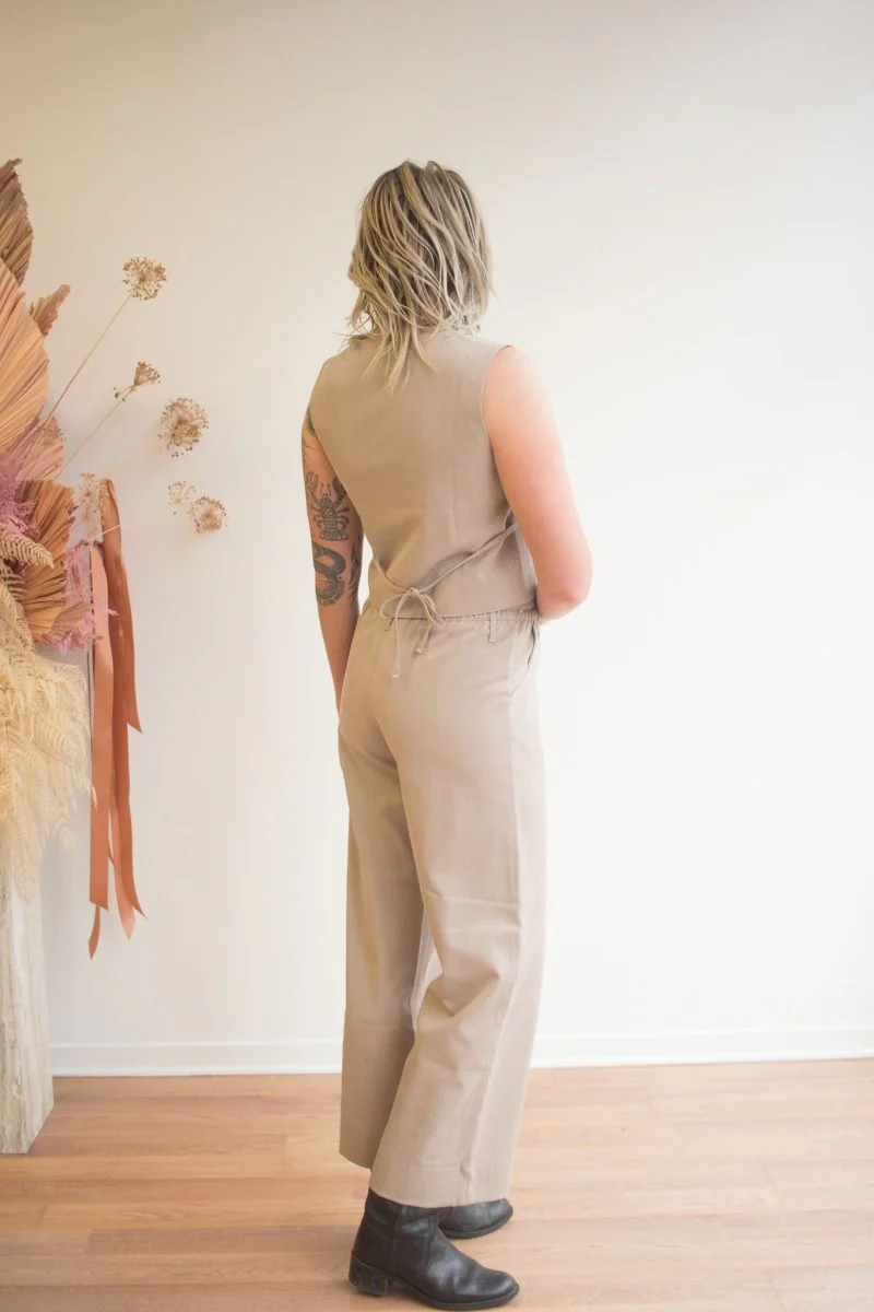Valerie C. Sleeveless Jacket (Beige) - Image 6