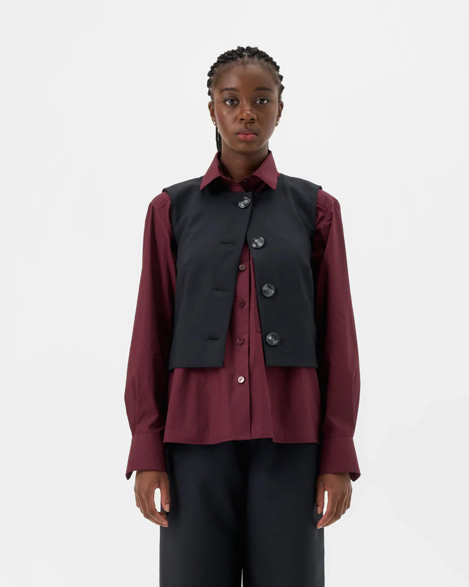 Valerie C. Sleeveless Jacket (Dark Navy) - Image 7