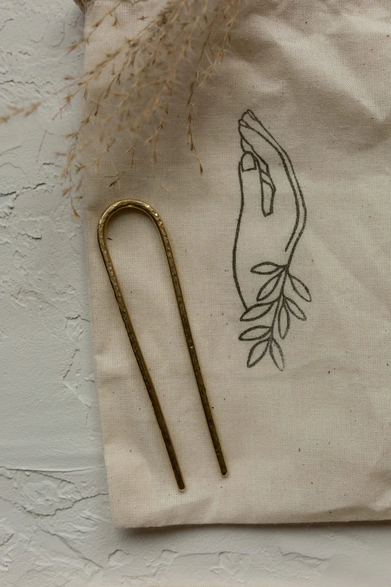 Vanderzee Classic Hair Pin (Various Sizes) (Smooth Brass)