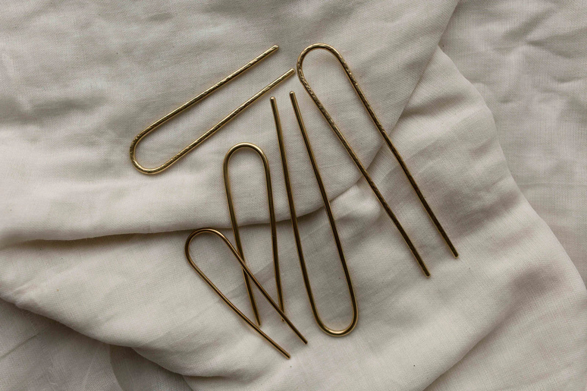 Vanderzee Classic Hair Pin (Various Sizes) (Smooth Brass) - Image 6