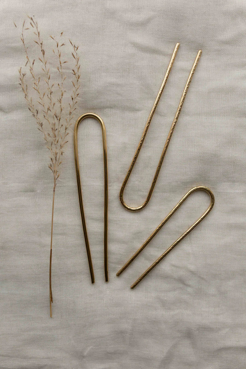 Vanderzee Classic Hair Pin (Various Sizes) (Smooth Brass) - Image 7