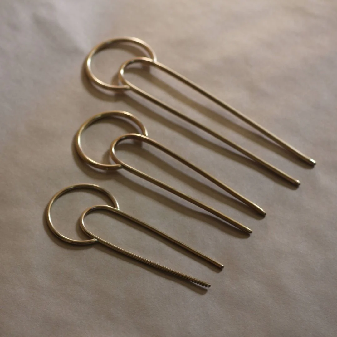 Vanderzee Crescent Hair Fork (Various Sizes) (Brass)