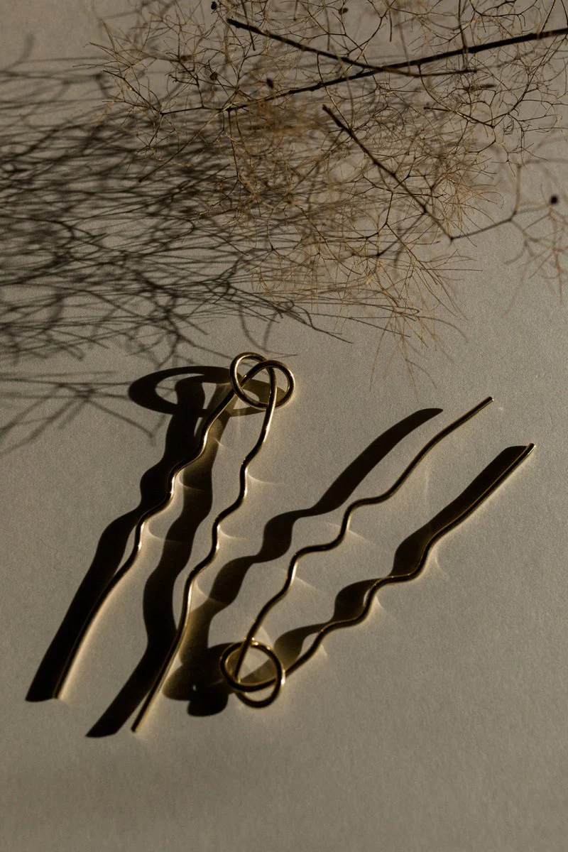 Vanderzee Love Knot Hair Fork (Long or Short) (Brass)