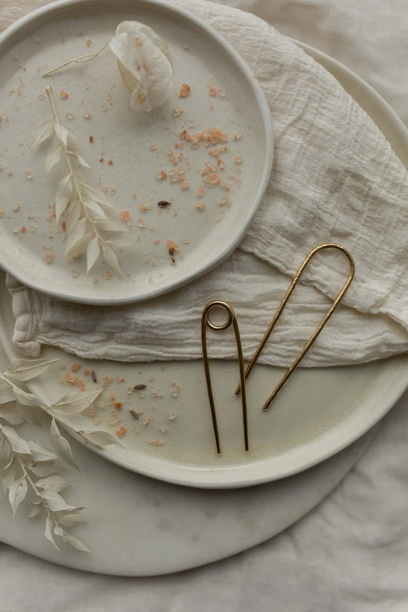 Vanderzee Safety Pin Hair Fork (Long Or Short) (Brass) - Image 3