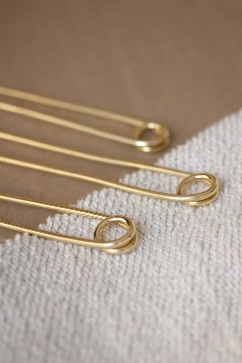 Vanderzee Safety Pin Hair Fork (Long Or Short) (Brass) - Image 5