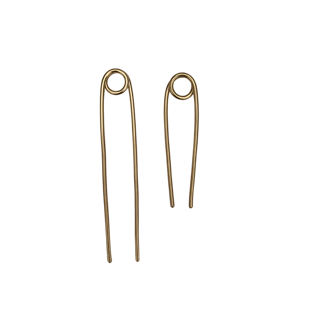 Vanderzee Safety Pin Hair Fork (Long Or Short) (Brass) - Image 6