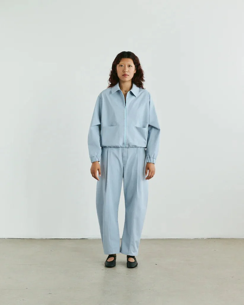 Veri Claire Zip Up Shirt (Powder Blue) - Image 7