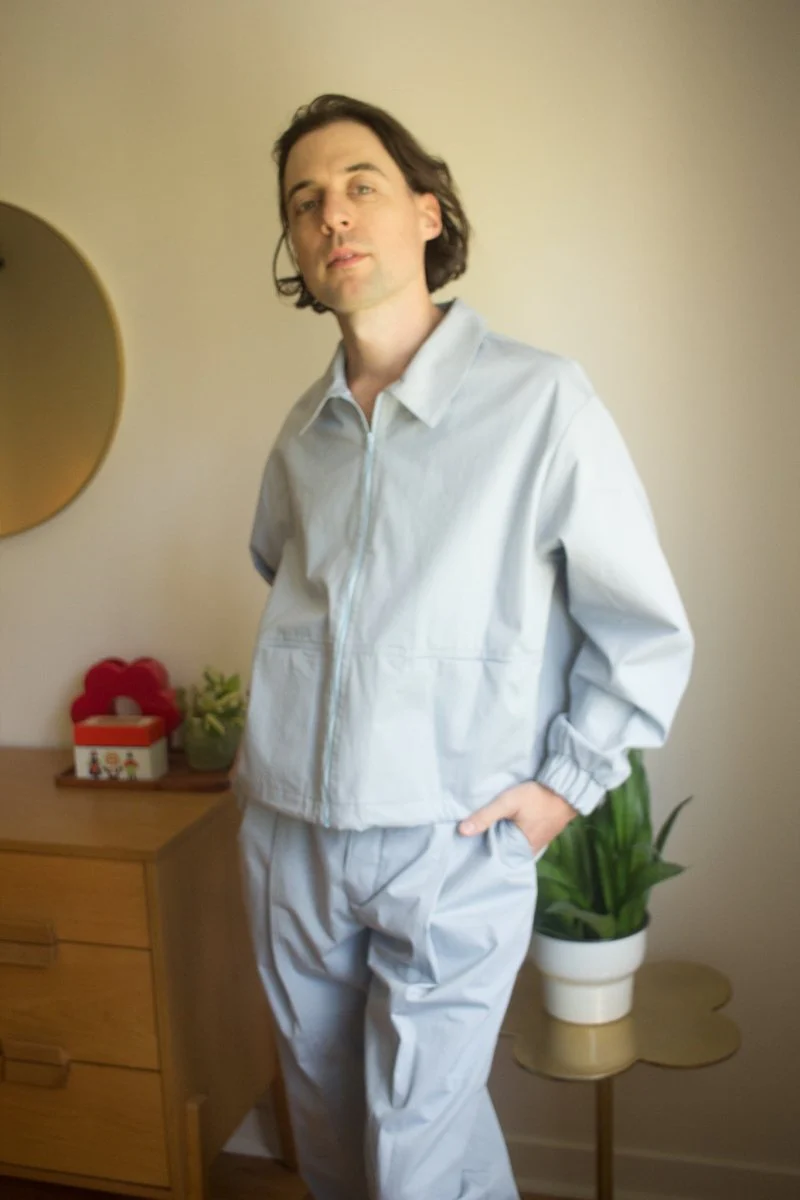 Veri Claire Zip Up Shirt (Powder Blue) - Image 3