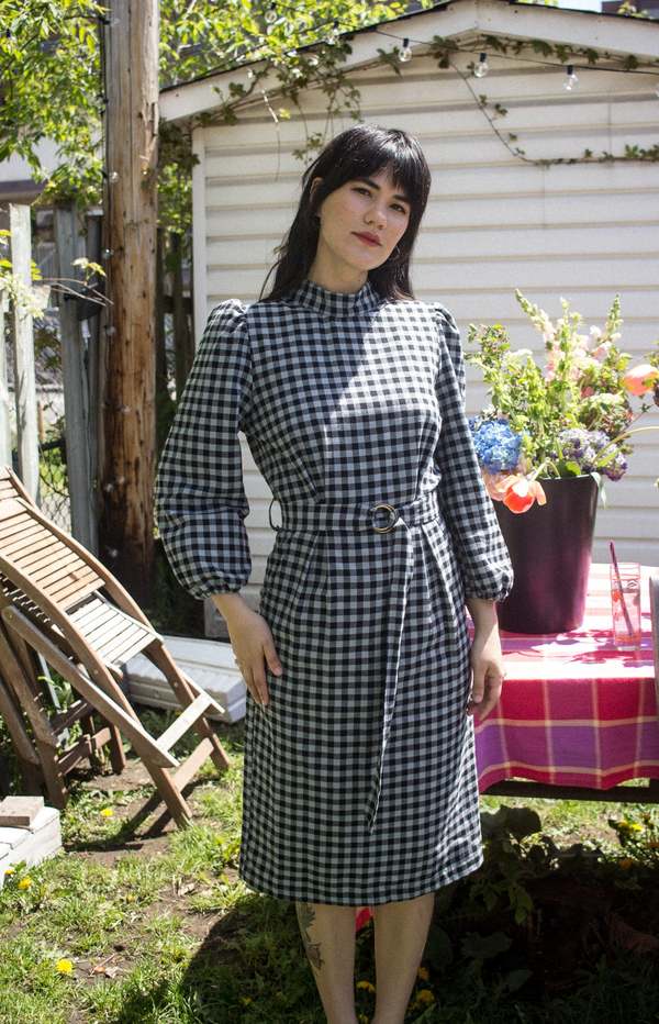 Vintage Victoire Eve Gravel Franklin Dress (Black/Steel) - M - Image 4