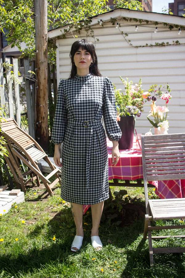 Vintage Victoire Eve Gravel Franklin Dress (Black/Steel) - M - Image 5