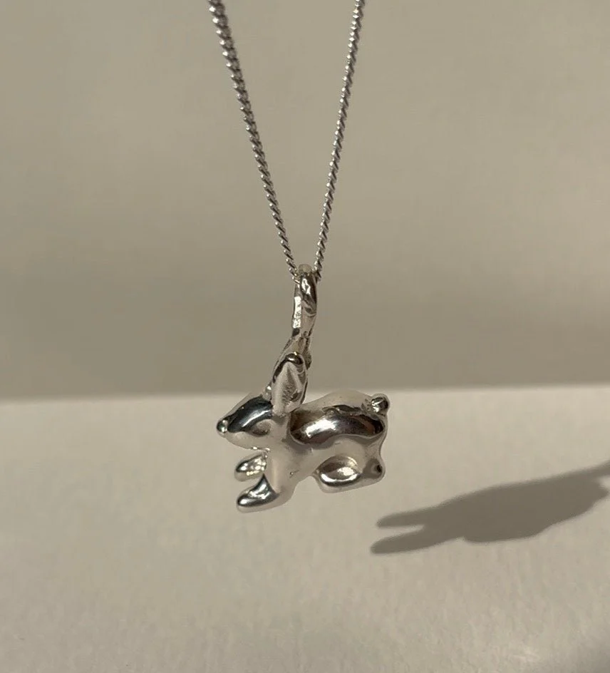 Wild Silver Bunny Necklace - Image 3