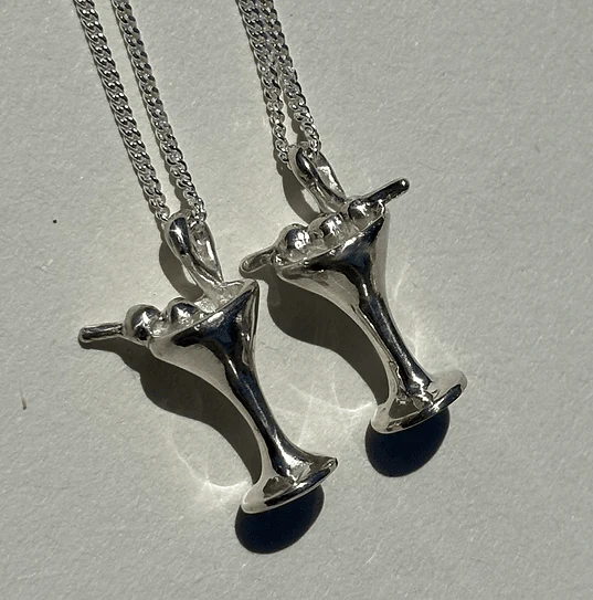 Wild Silver Dirty Martini Necklace