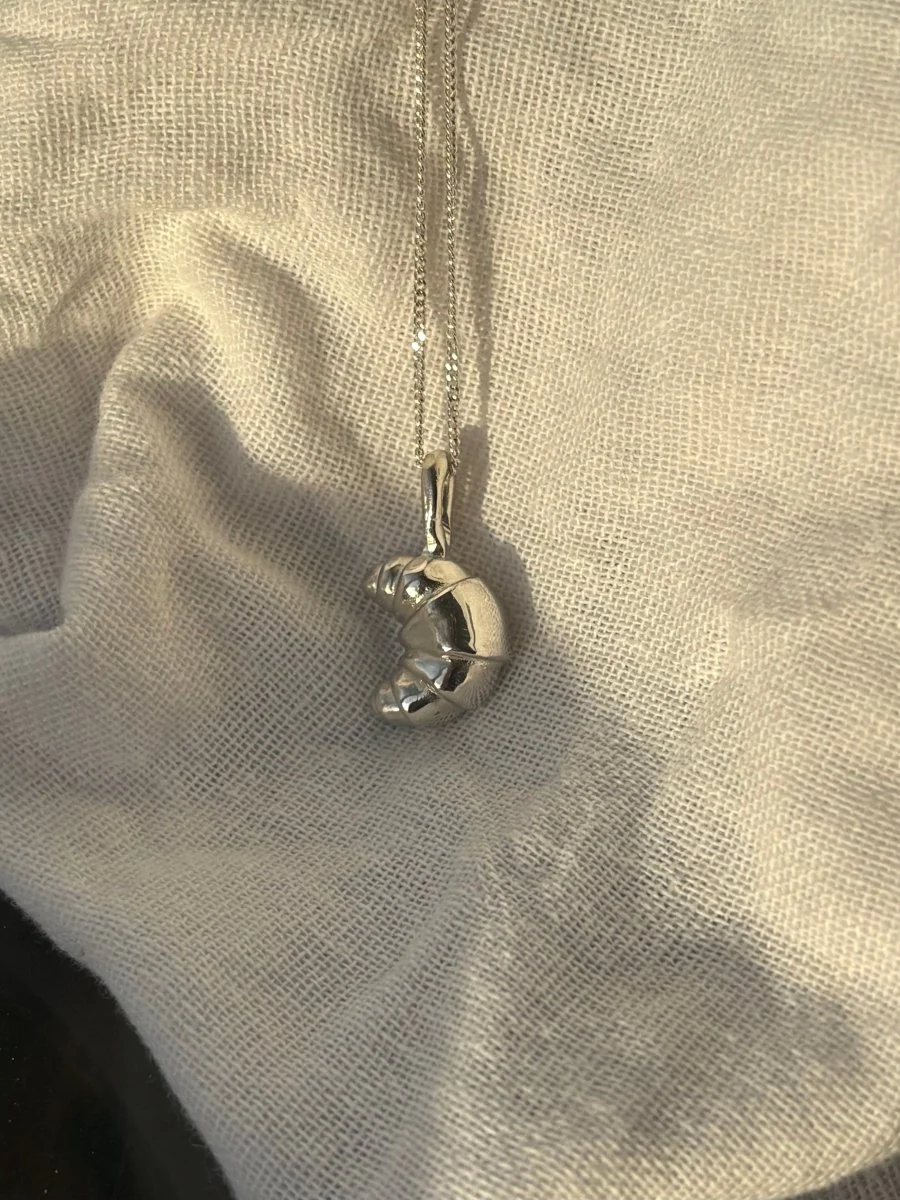 Wild Silver Croissant Necklace