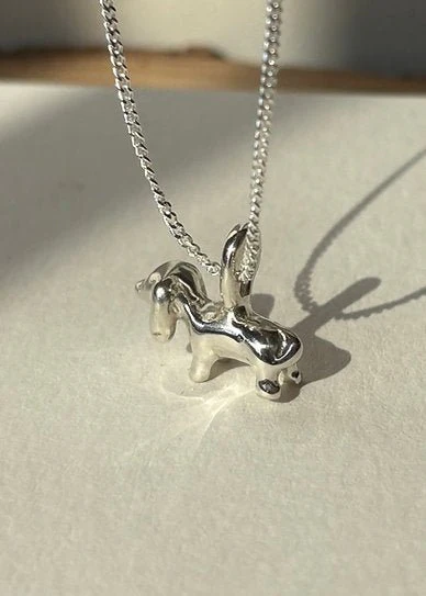 Wild Silver Weiner Dog Necklace - Image 3