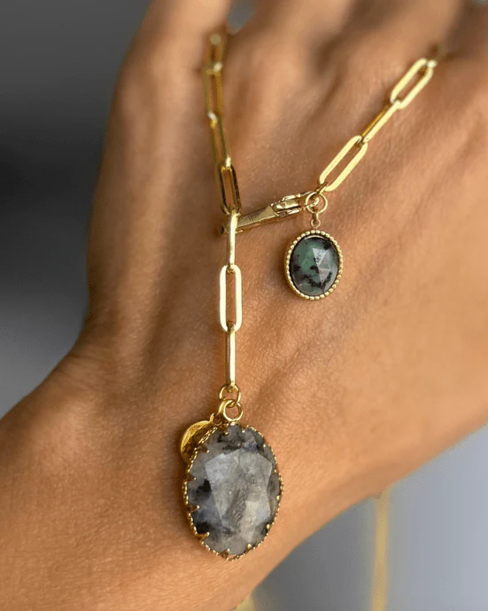 WILYMI Citadel Labradorite & Ruby Zoisite Necklace - Image 2