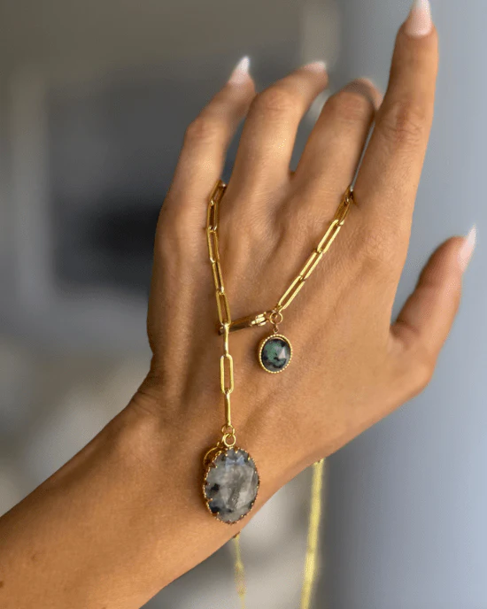 WILYMI Citadel Labradorite & Ruby Zoisite Necklace - Image 4