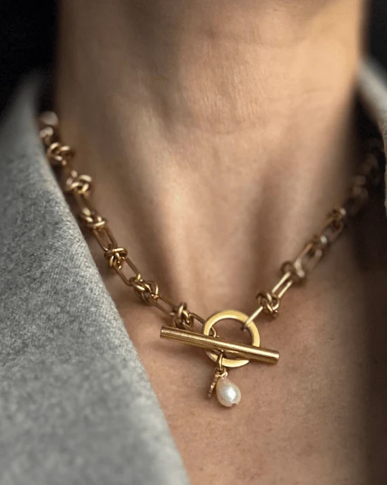 WILYMI Écume Pearl Knotted Necklace