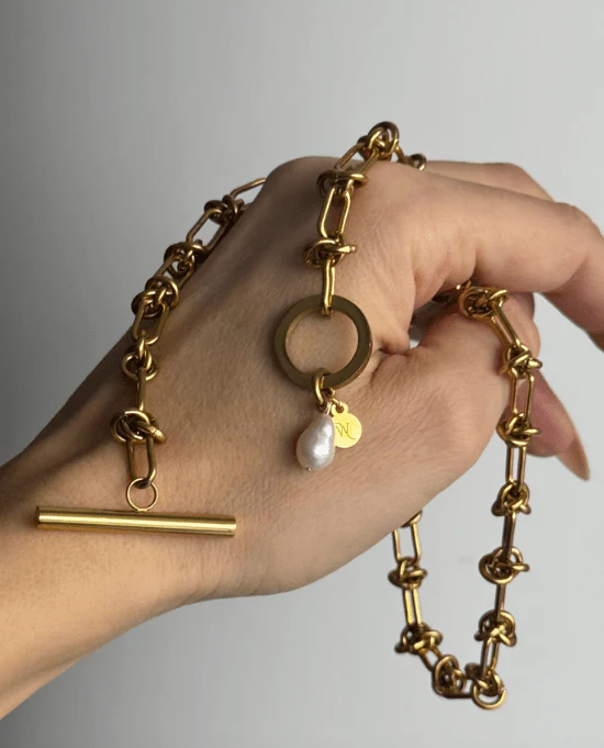 WILYMI Écume Pearl Knotted Necklace - Image 2