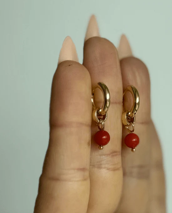 WILYMI Isola Coral Huggie Hoop Earring