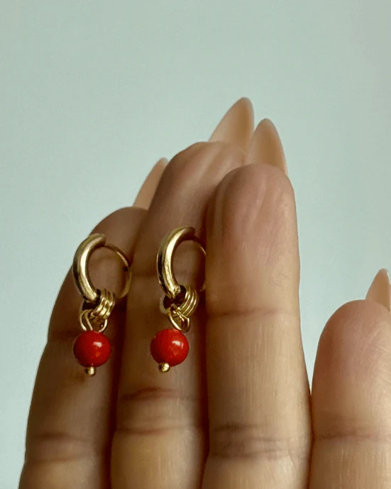 WILYMI Isola Coral Huggie Hoop Earring - Image 3