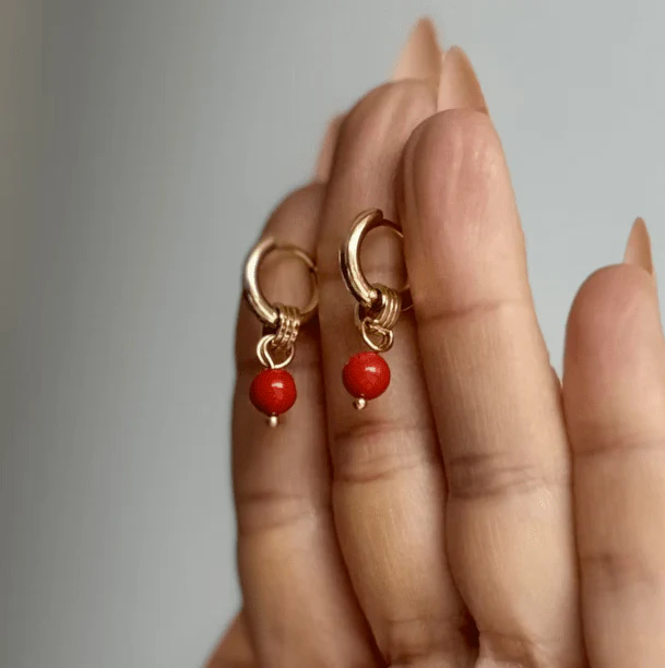 WILYMI Isola Coral Huggie Hoop Earring - Image 5