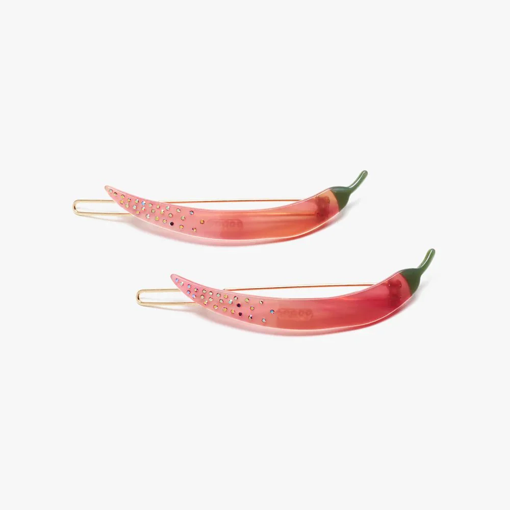 Winona Irene Thai Chili Pepper Barrette Set
