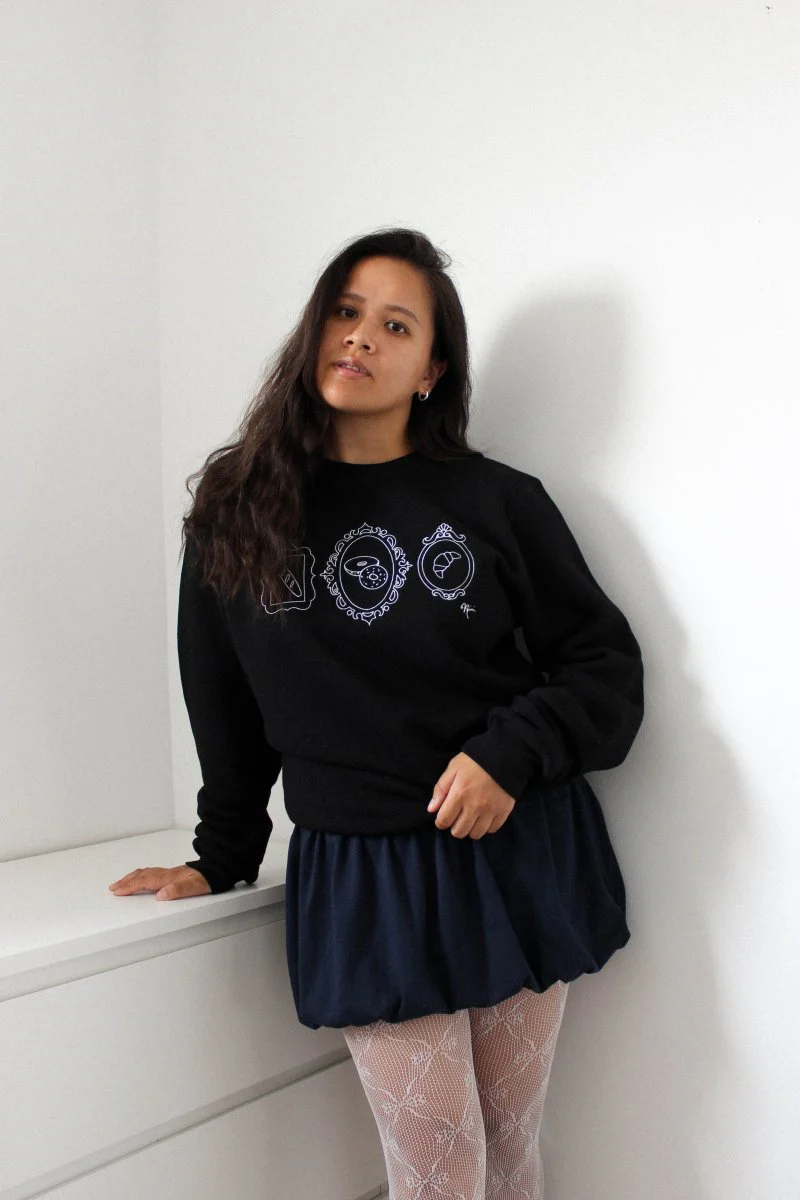With Nini Art of Crumbs Sweatshirt (Black) - Image 2