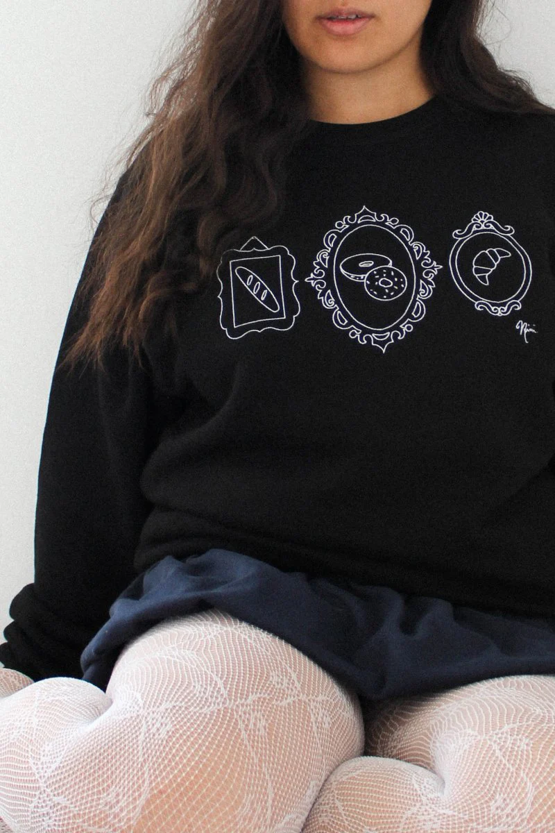 With Nini Art of Crumbs Sweatshirt (Black) - Image 3