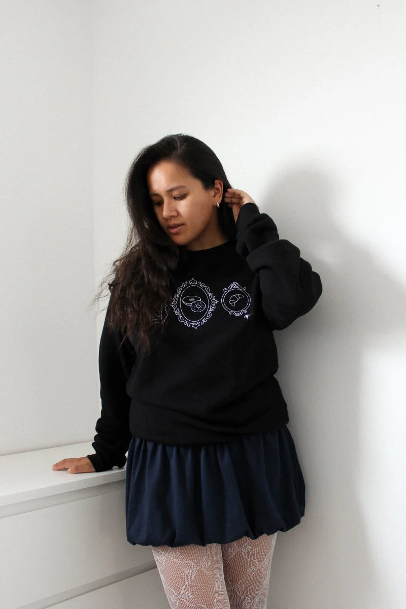 With Nini Art of Crumbs Sweatshirt (Black) - Image 4