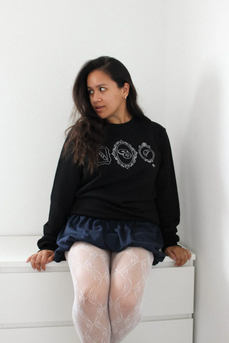 With Nini Art of Crumbs Sweatshirt (Black) - Image 5