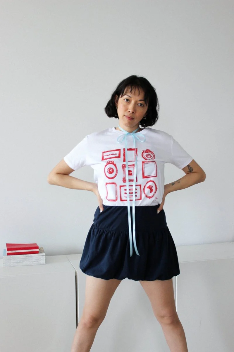With Nini Tidal Bubble Miniskirt (Navy) - Image 3